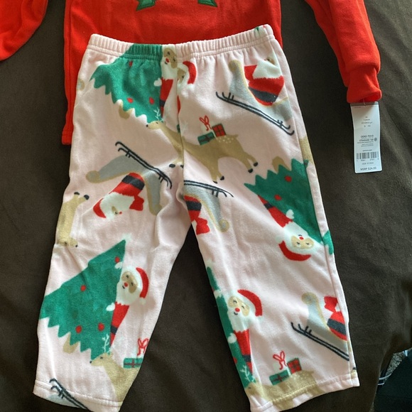Merry Christmas!! 2T Girls PJs with PINK OMG ONE SIZE fits all head band. - Picture 3 of 4